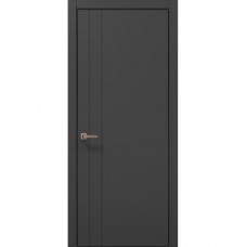 Двери межкомнатные ПАПА КАРЛО Style ST-10 Темно серый супермат, кромка алюминий черный