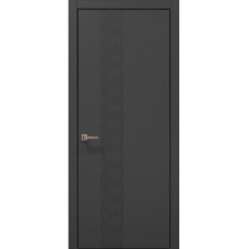 Двери межкомнатные ПАПА КАРЛО Style ST-12 Темно серый супермат, кромка алюминий черный
