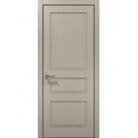 Двери межкомнатные ПАПА КАРЛО Style ST-03 Дуб кремовый, кромка алюминий черный