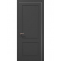 Двері міжкімнатні ПАПА КАРЛО Style ST-02 Темно сірий супермат, кромка сірий алюміній