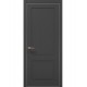 Двери межкомнатные Папа Карло коллекция Style ST-02 Темно серый супермат, кромка алюминий серый