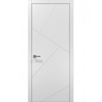 Двери межкомнатные ПАПА КАРЛО Style ST-05 Белый матовый, кромка алюминий серый