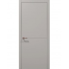 Двери межкомнатные ПАПА КАРЛО Style ST-13 Светло серый супермат, кромка алюминий серый