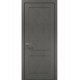 Двері міжкімнатні Папа Карло колекція Style ST-02 Бетон сірий, кромка алюміній чорний