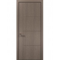 Двери межкомнатные ПАПА КАРЛО Style ST-15 Дуб серый, кромка алюминий черный