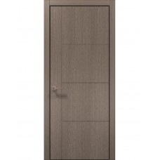 Двери межкомнатные ПАПА КАРЛО Style ST-15 Дуб серый, кромка алюминий черный