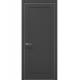Двери межкомнатные Папа Карло коллекция Style ST-01 цвет Темно серый супермат кромка алюминий серый