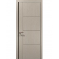 Двери межкомнатные ПАПА КАРЛО Style ST-15 Дуб кремовый, кромка алюминий черный
