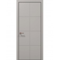 Двері міжкімнатні ПАПА КАРЛО Style ST-06 Світло сірий супермат, кромка алюміній чорний