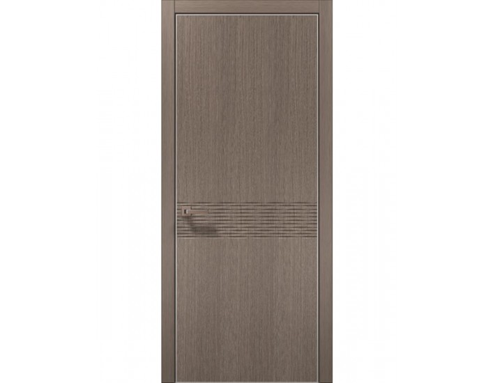 Фото Двері міжкімнатні Папа Карло колекція Style ST-11 Дуб сірий, алюмінієвий кромка сірий 1
