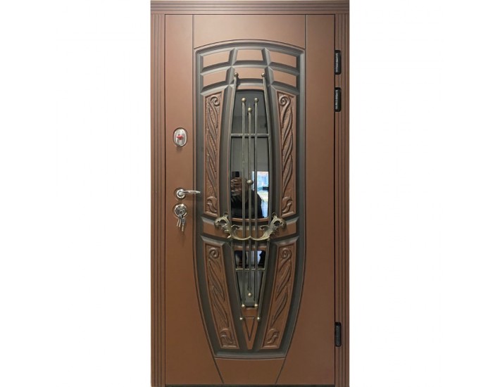 Фото Входная дверь уличного типа серия Премиум модель Монако АМ18 RAL (3-D, патина) 1