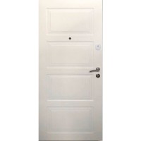 Двери входные ПОРТАЛА Люкс Kale Дублин серая структура/белая суперматовая текстура