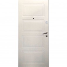Двери входные ПОРТАЛА Люкс Kale Дублин серая структура/белая суперматовая текстура