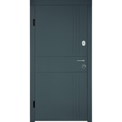 Входные двери уличного типа ПОРТАЛА серия Люкс Kale модель Лайн-4 RAL 7016/графит