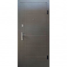 Двери входные ПОРТАЛА Металл-МДФ Элегант Антик/Аризона (RAL 7024/Венге серый горизонт)