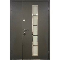 Двери входные ПОРТАЛА Street (Металл-МДФ) Стрит 1200 metaliс grey/антрацит