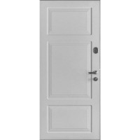 Двері вхідні ПОРТАЛА Тріо Белфаст RAL 8019/біла текстура
