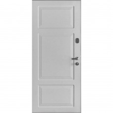 Двери входные ПОРТАЛА Трио Белфаст RAL 8019/белая текстура