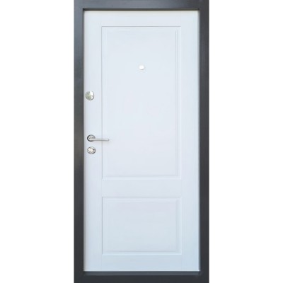 Входные двери квартирного типа Qdoors • Эталон • Соната (антрацит / белое дерево)