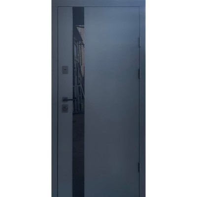 Вхідні двері вуличного типу Qdoors • Стріт • Елегант (антрацит / біле дерево) хром