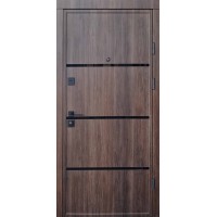 Двери входные Qdoors • Ультра • Аккорд Ас (дуб табака / белое дерево)