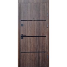 Двері вхідні Qdoors • Ультра • Акорд Ас (дуб тютюну / біле дерево)