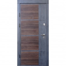 Двери входные Qdoors • Премиум • Бостон-М (бетон темный/бетон светлый)