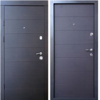 Двери входные Qdoors • Премиум • Горизонталь (венге темный горизонт)
