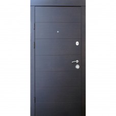 Двери входные Qdoors • Премиум • Горизонталь (венге темный горизонт)