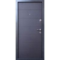 Двери входные Qdoors • Премиум • Горизонталь (венге темный горизонт)