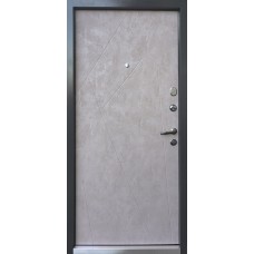 Двері вхідні Qdoors • Ультра • Флеш (мармур темний / бетон бежевий)