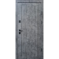 Двері вхідні Qdoors • Ультра • Міроу (мармур темний/біле емаль + дзеркало)