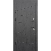 Двері вхідні Qdoors • Преміум • Акцент (бетон темний / бетон сірий)