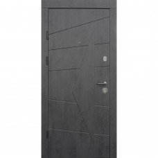 Двери входные Qdoors • Премиум • Акцент (бетон темный / бетон серый)