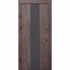 Двери входные Qdoors • Премиум • Люксор (спил дерева коньячный)