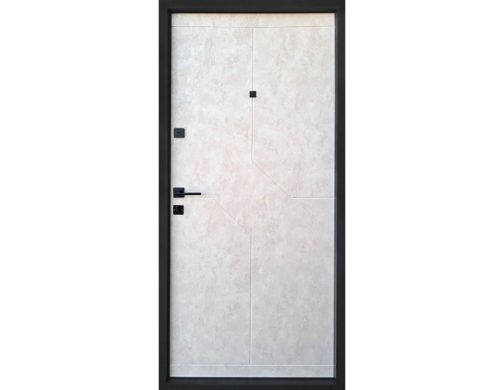 Фото Дверь входная квартирного типа • Премиум • Некст (мрамор темный / бетон бежевый) 3