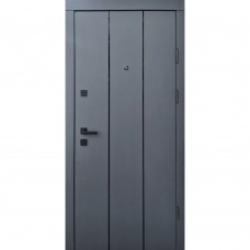 Двери входные Qdoors • Премиум • Вертикаль АК (антрацит/грей софт)