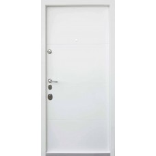 Двери входные Qdoors • Авангард • Горизонт AL (венге темный горизонт / белое дерево)