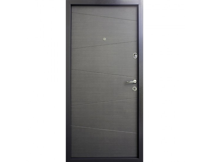 Фото Двері вхідні квартирного типу • Еталон • Нео (венге сірий горизонт) 3