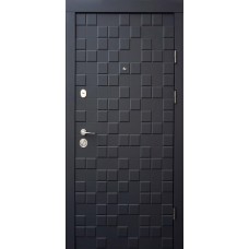 Двері вхідні Qdoors • Ультра • Онтаріо (софт чорний/білий супермат)