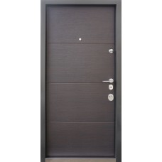 Двери входные Qdoors • Авангард • Горизонт AL (венге темный горизонт / венге темный горизонт)