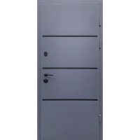 Двери входные Qdoors • Форт Lama • Bay (антрацит / белое дерево)