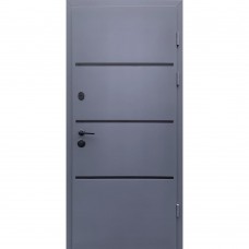 Двері вхідні Qdoors • Форт Lama • Bay (антрацит / біле дерево)