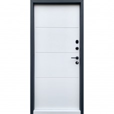 Двері вхідні Qdoors • Форт Lama • Bay (антрацит / біле дерево)