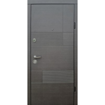 Входные двери квартирного типа Qdoors • Эталон • Калифорния (венге серый горизонт)