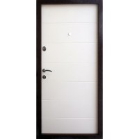 Двері вхідні Qdoors • Преміум • Горизонталь (венге темний горизонт/венге ванільний горизонт)