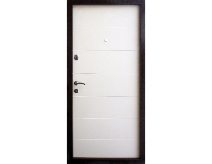 Фото Двері вхідні квартирного типу • Преміум • Горизонталь (венге темний горизонт/венге ванільний горизонт) 3
