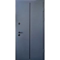 Двері вхідні Qdoors • Форт Lama • Line (антрацит / біле дерево)