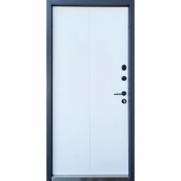 Двері вхідні Qdoors • Форт Lama • Line (антрацит / біле дерево)