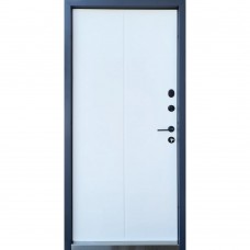 Двері вхідні Qdoors • Форт Lama • Line (антрацит / біле дерево)